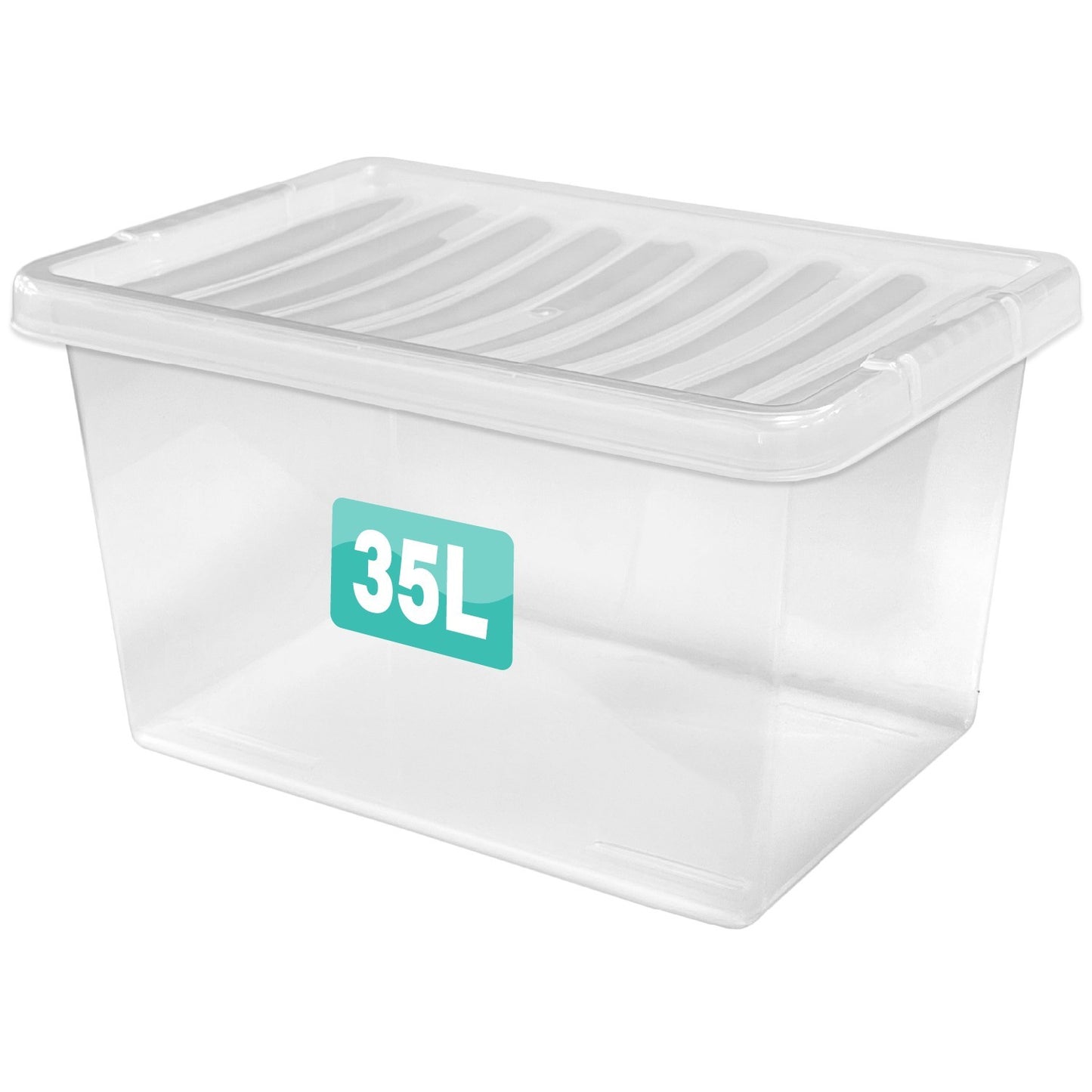 Clear Plastic Storage Box Boxes with Lids UK BRITISH MADE Home Office Stackable