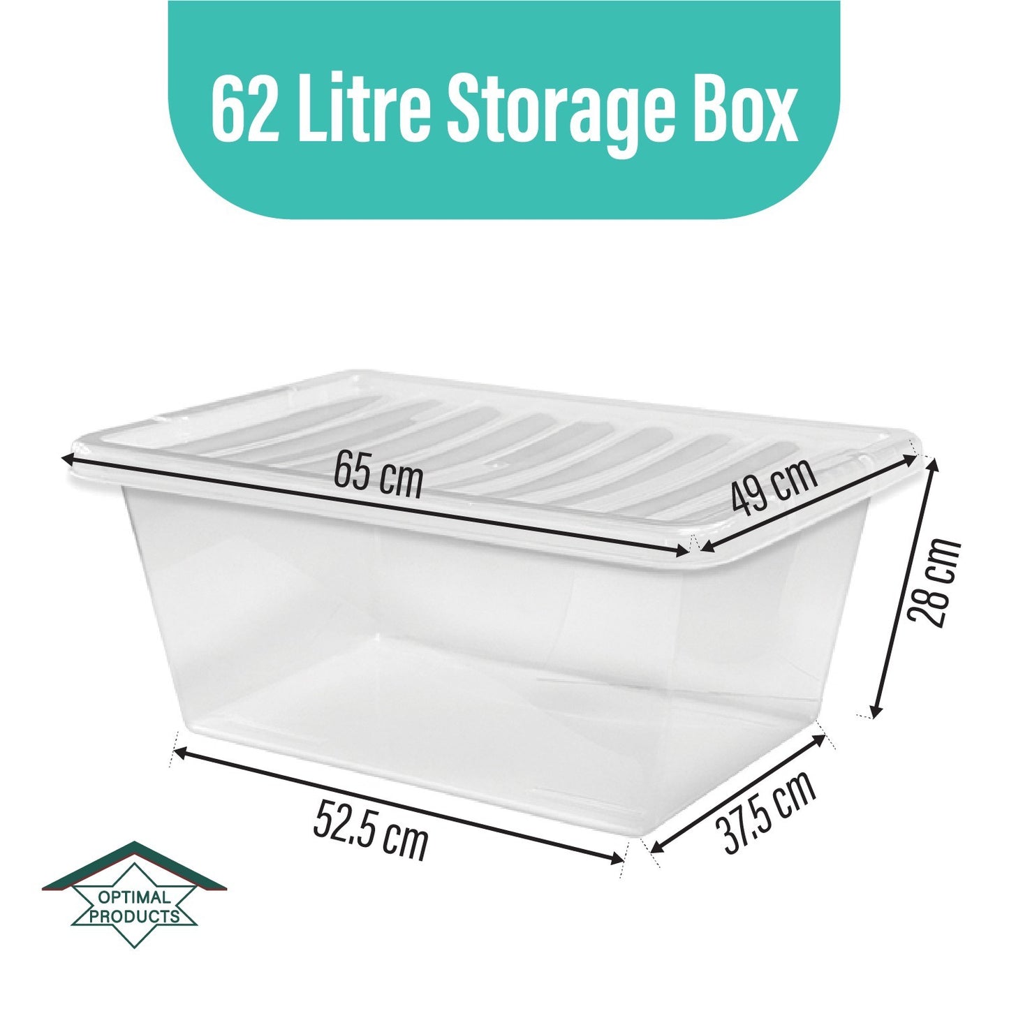 Clear Plastic Storage Box Boxes with Lids UK BRITISH MADE Home Office Stackable
