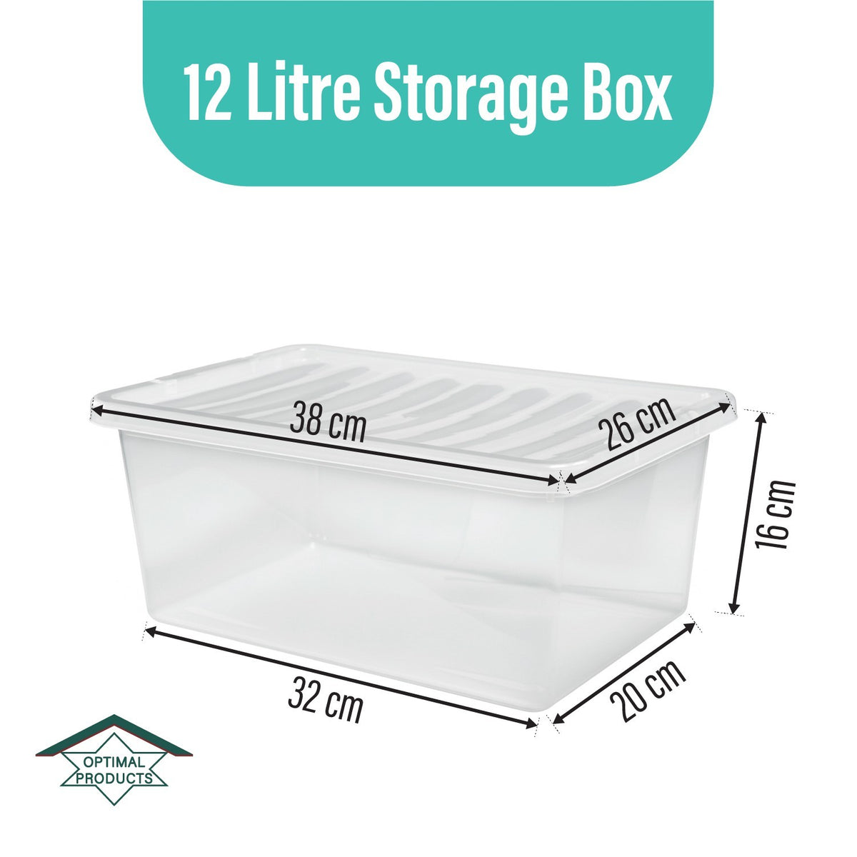 Clear Plastic Storage Box Boxes with Lids UK BRITISH MADE Home Office Stackable