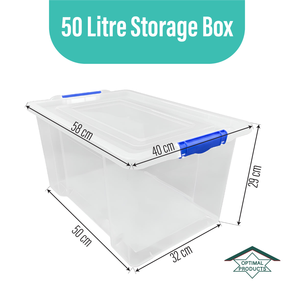 Clear Plastic Storage Box Boxes with Lids UK BRITISH MADE Home Office Stackable