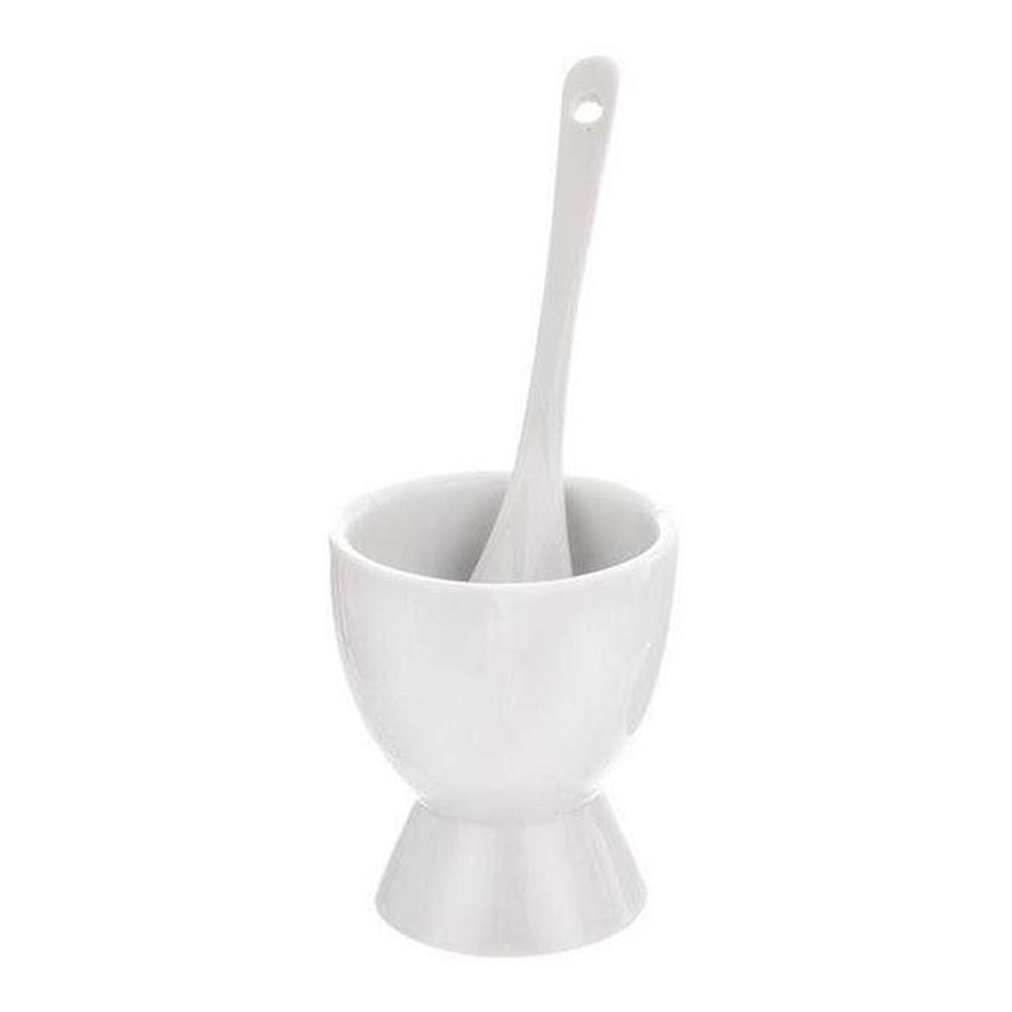 4X Egg Cup Set Breakfast Boiled Eggs Novelty Holders Cups Spoon Kitchn Porcelain