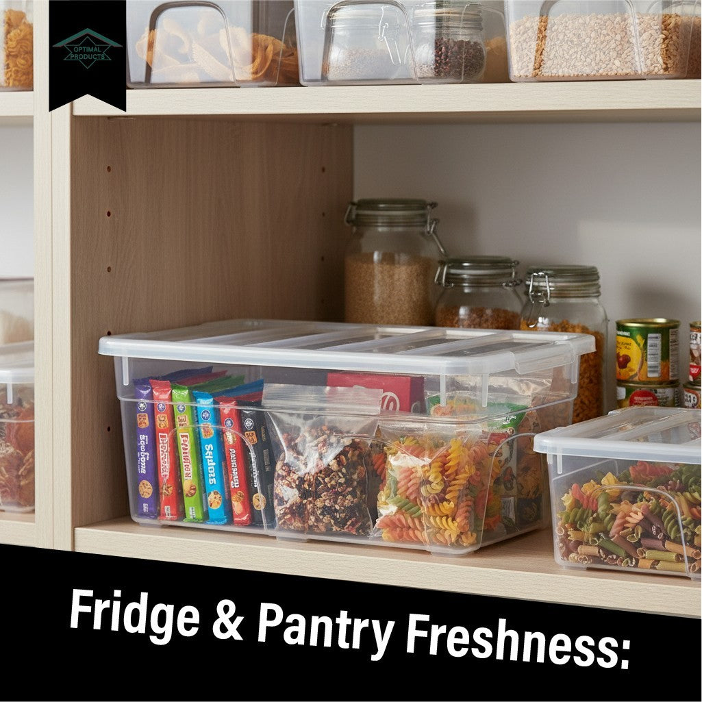 Clear Plastic Storage Box Boxes with Lids UK BRITISH MADE Home Office Stackable