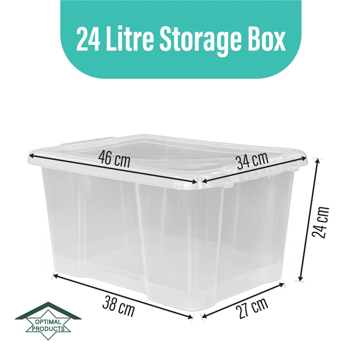 Clear Plastic Storage Box Boxes with Lids UK BRITISH MADE Home Office Stackable