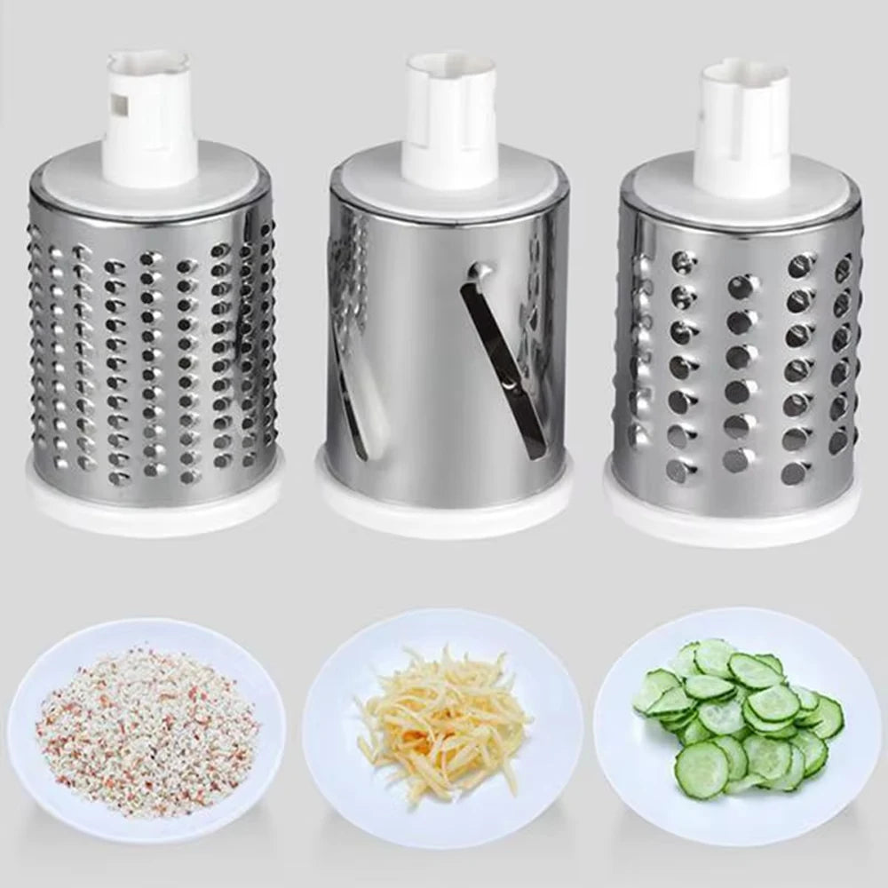 4pcsMulti-Functional Shredder, Vegetable Slicer Adjustable Blade Vegetable Slicer, Manual Rotary Shredder Vegetable Cutter