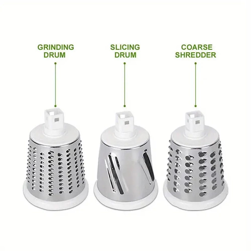 4pcsMulti-Functional Shredder, Vegetable Slicer Adjustable Blade Vegetable Slicer, Manual Rotary Shredder Vegetable Cutter