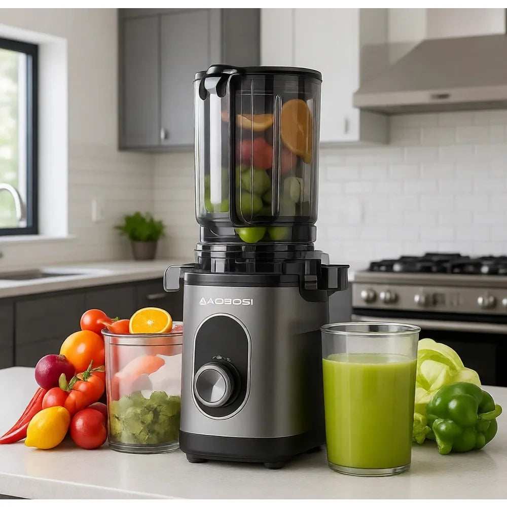 Wide Mouth Slow Juicer High Yield Easy Clean BPA Free with Reverse Function