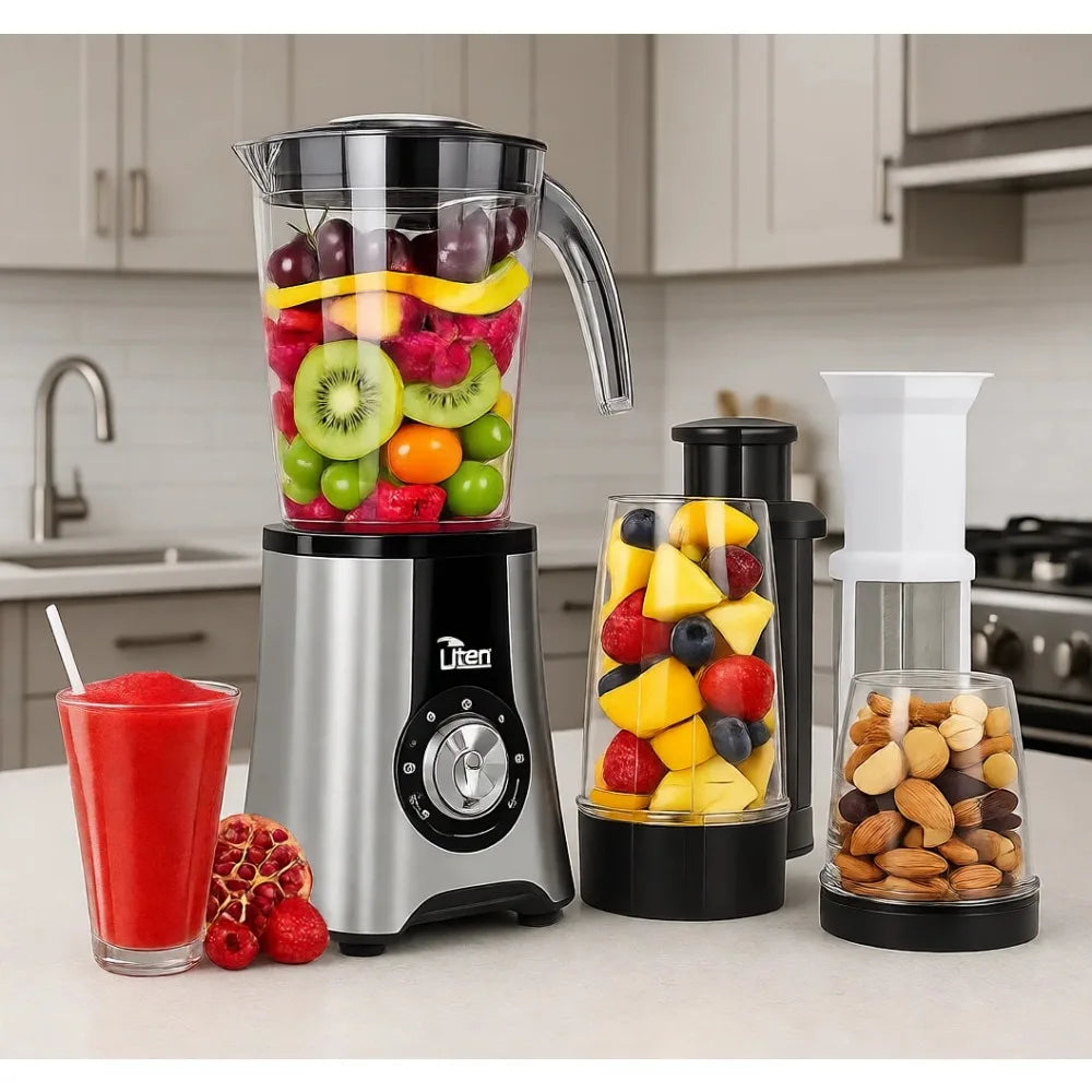 High-Speed 380W 1.25L Jug Blender for Smoothies Juicing Ice Crushing Vegetables