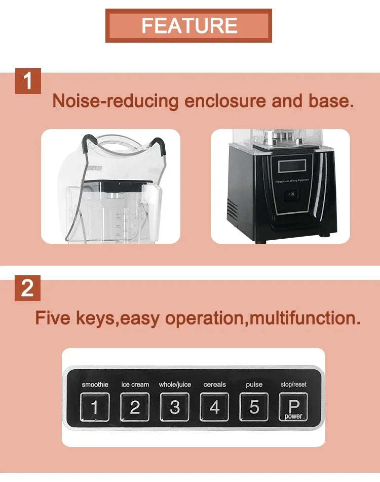 HomeWise 9001 2L Professional Power Blender 2200W Smoothie Blender Food Fruit Juicer 30000RPM Pure Vopper Motor Activity link