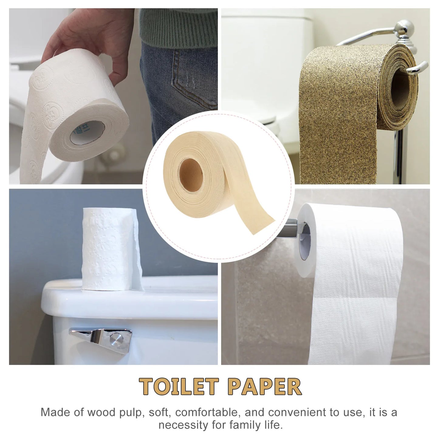 Large Roll Wood Pulp Toilet Paper