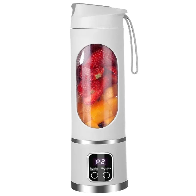 Household Charging MINI Crushed Ice Electric Juicer Powerful Motor 450ML Large Capacity Digital Display Juice Cup
