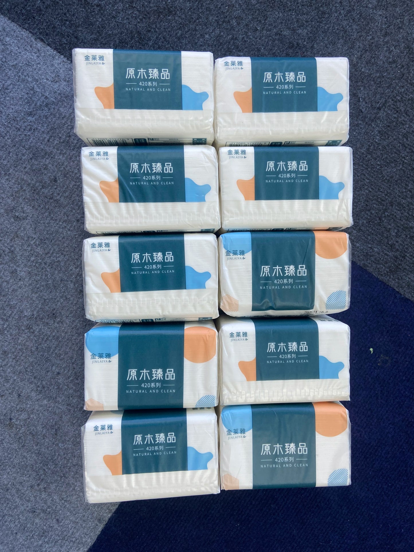10 Packs Wholesale Eco Friendly Portable No Fluorescent Virgin Wooden Pulp Tissue Soft Comfortable 5 Ply Facial Tissue Paper