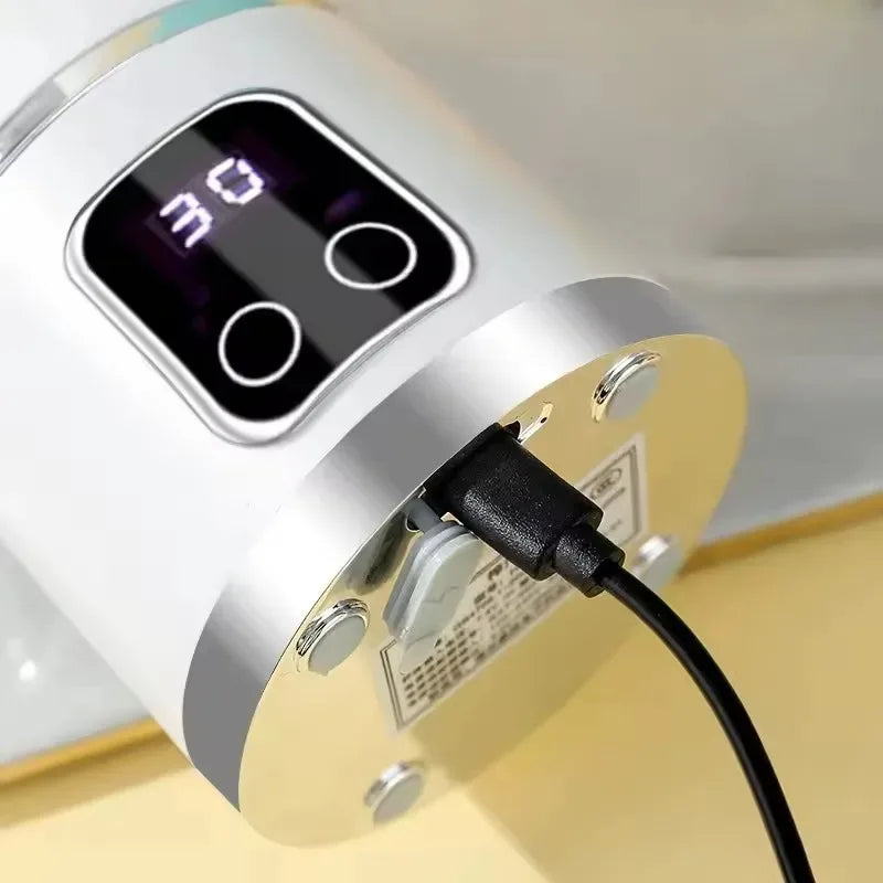 Household Charging MINI Crushed Ice Electric Juicer Powerful Motor 450ML Large Capacity Digital Display Juice Cup