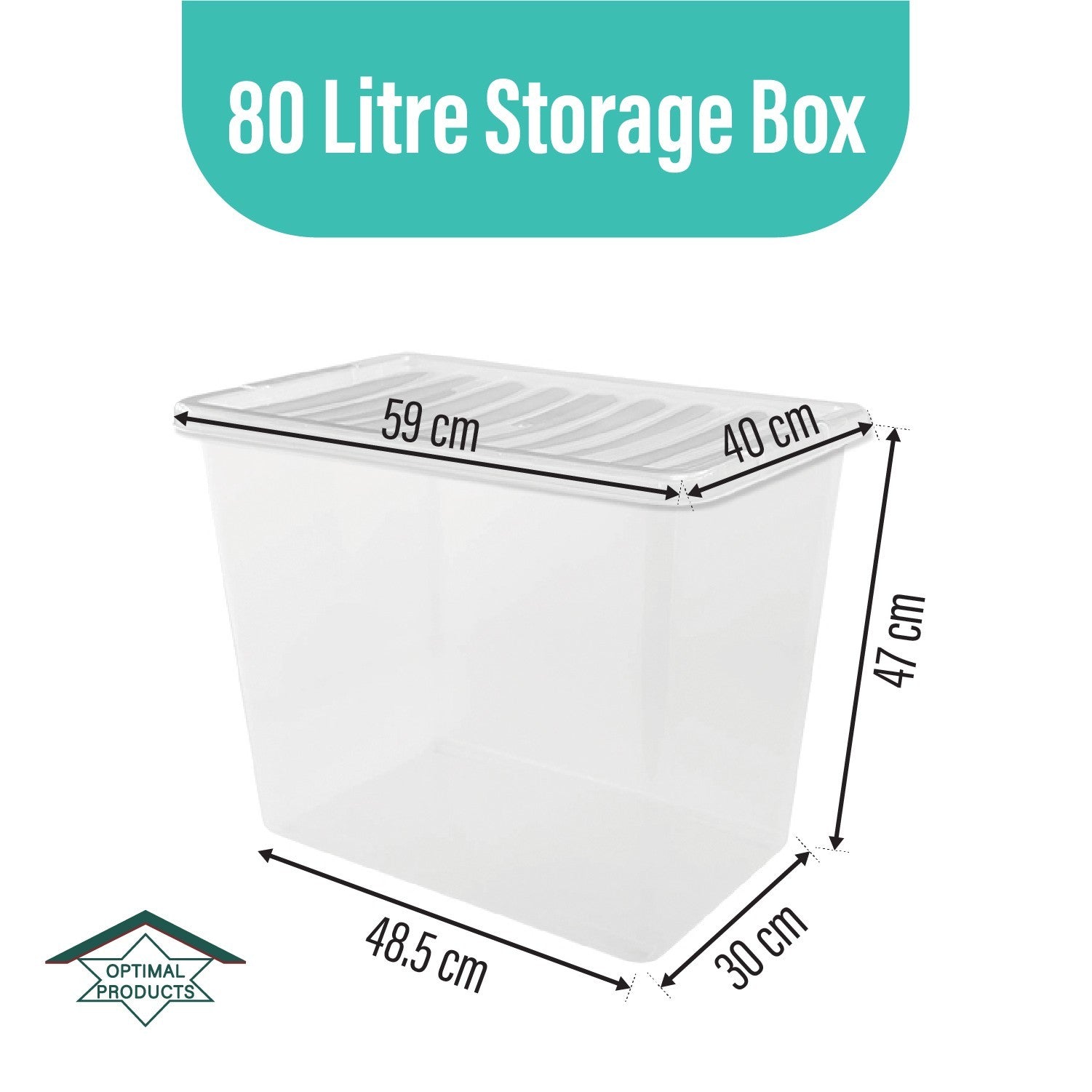Clear Plastic Storage Box Boxes with Lids UK BRITISH MADE Home Office Stackable