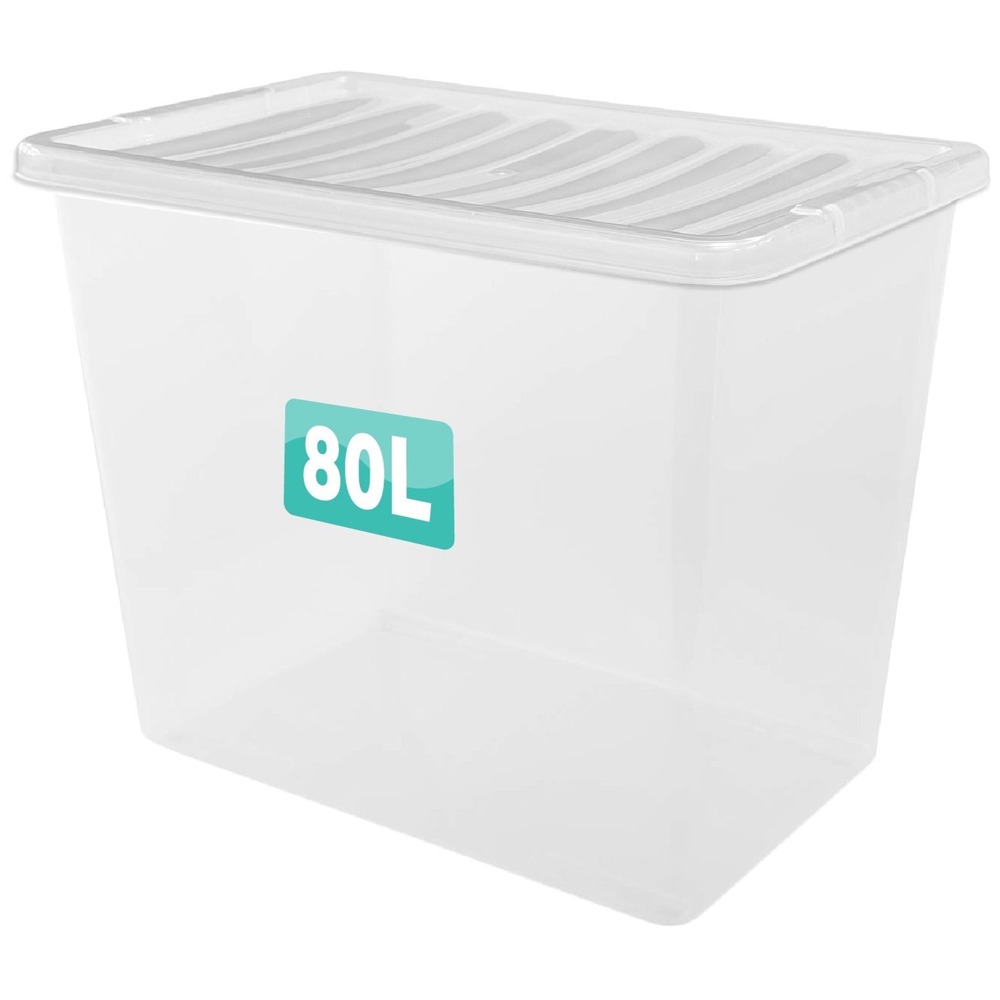 Clear Plastic Storage Box Boxes with Lids UK BRITISH MADE Home Office Stackable