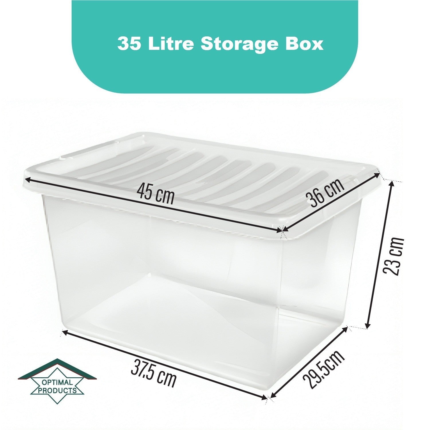 Clear Plastic Storage Box Boxes with Lids UK BRITISH MADE Home Office Stackable