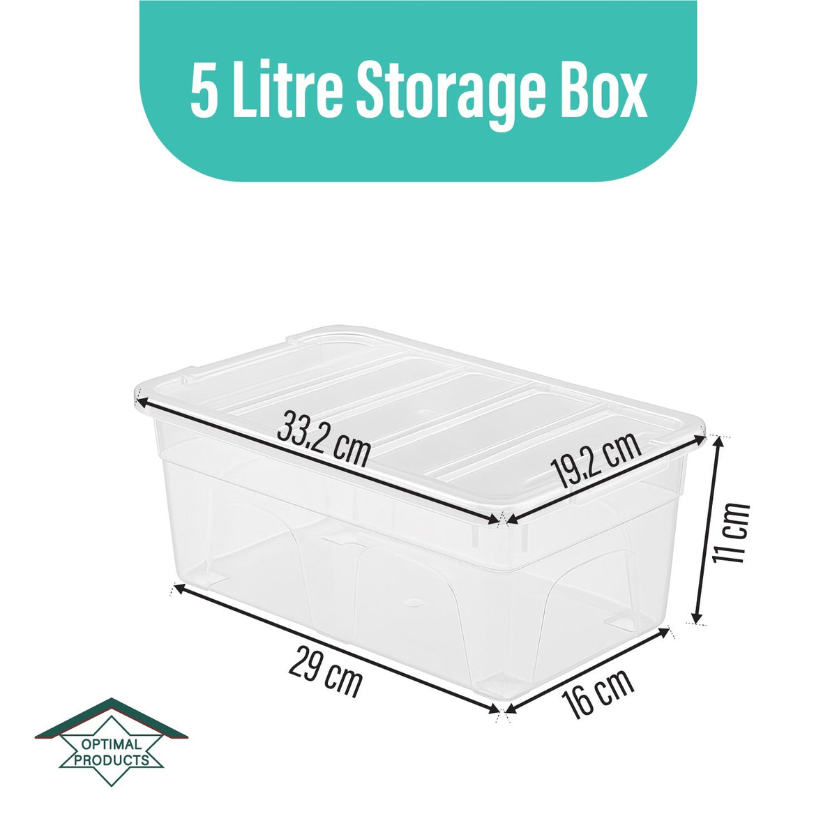 Clear Plastic Storage Box Boxes with Lids UK BRITISH MADE Home Office Stackable